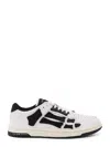 Amiri Skel Top Low Black And White Sneakers With Logo Patch On Thetongue And Contrasting Details On The Si In White