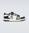 Amiri Mens Black Skel Top Bandana-print Leather Low-top Trainers In Black/white