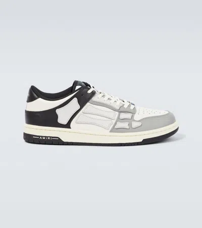 Amiri Skel Top Low Leather Trainers In White