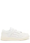 Amiri Pacific Bones Leather Panelled Sneakers In White