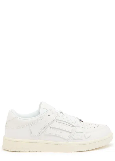 AMIRI AMIRI SKEL TOP LOW PANELLED LEATHER SNEAKERS