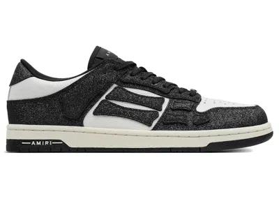 Pre-owned Amiri Skel Top Low Shimmer (women's) Sneakers In Black/white