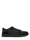Amiri Sneaker Skel Top Low Black In Leather And Suede Men