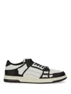 Amiri Multicolor Leather And Fabric Bandana Denim Skel Sneakers In Black