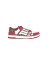 Amiri Burgundy Leopard Skel-top Sneakers In Red