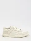Amiri Skel Top Low White Sneakers With Skeleton Patch In Leather Man