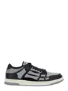 Amiri 'skel Top Low' Black Sneakers With Skeleton Patch