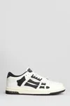 Amiri 'skel Top Low' White And Black Sneaker With Logo Patch On The Tongue And Contrasting Details On The