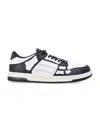 Amiri Multicolor Leather And Fabric Bandana Denim Skel Sneakers