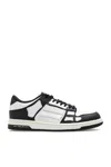 Amiri Skel Bicolor Leather Low-top Sneakers In Black