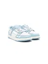 Amiri Kid's Skel-top Two-tone Leather Low-top Sneakers, Kids In Blue