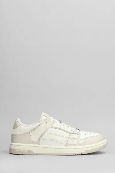 Amiri Skel Top Low Sneakers In Beige Leather
