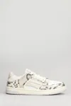 Amiri Skel Top Low Sneakers In Beige Leather In Beige