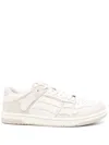 Amiri Pacific Bones Leather Panelled Sneakers In White