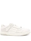 Amiri Skel Top Low White Sneakers With Skeleton Patch In Leather Man In White