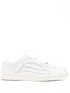Amiri Pacific Bones Leather Panelled Sneakers In White
