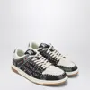 Amiri Skel Top Black Sneaker With Beads And Crystals Application And Logo On The Heel In Fabric And Cotton In Black