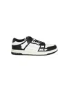 Amiri Skel Colour-block Leather Sneakers In White