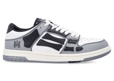 Pre-owned Amiri Skel Top Low Varsity Grey (women's) Sneakers In Black
