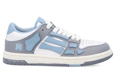Pre-owned Amiri Skel Top Low Varsity (women's) Sneakers In Ocean Sky Blue