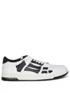 Amiri Two-tone Leather Skel Sneakers With Textured Finish In White