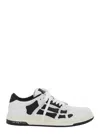 Amiri 'skel Top Low' White And Black Sneaker With Logo Patch On The Tongue And Contrasting Details On The 