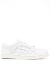 AMIRI AMIRI SKEL TOP LOW WHITE SNEAKERS WITH SKELETON PATCH IN LEATHER MAN