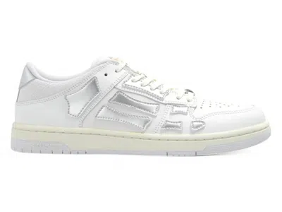 Pre-owned Amiri Skel Top Low (women's) Sneakers In White/silver