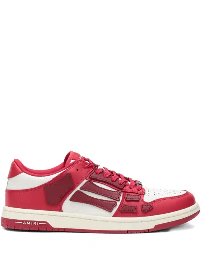Amiri Low Top Sneakers Contrast Panels In Red