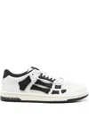 Amiri 'skel Top Low' White And Black Sneaker With Logo Patch On The Tongue And Contrasting Details On The In White
