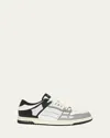 Amiri Multicolor Two-tone Skel Top Low Sneakers In Black White Grey