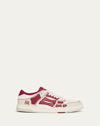 AMIRI SKEL VARSITY TRICOLOR LOW-TOP SNEAKERS