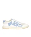 Amiri Leather Skel Top Low Sneakers In White