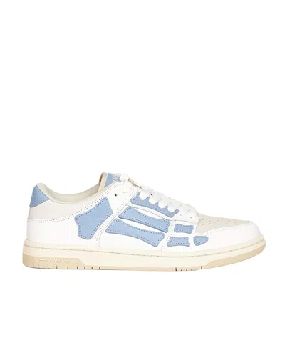 Amiri Skeleton-appliqué Leather Trainers In White