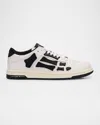 Amiri 'skel Top Low' White And Black Sneaker With Logo Patch On The Tongue And Contrasting Details On The In White Black