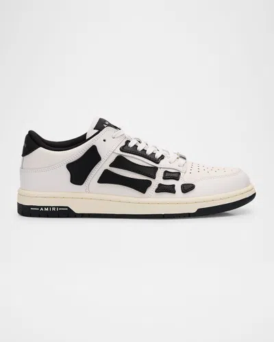 AMIRI SKELETON LOW-TOP LEATHER SNEAKERS