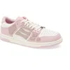 Amiri Skel Leather Low-top Sneakers In Pink