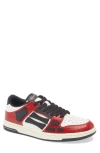 Amiri Skel Top Low Red Sneakers With Skeleton Patch In Leather Man In Red