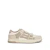 Amiri Taupe & White Skel Top Low Sneakers