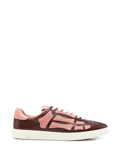 Amiri Lizard-embossed Leather Pacific Bones Sneakers In Multi