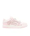 Amiri Pink & White Bandana Denim Skel Top Low Sneakers In Pink