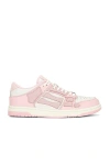 Amiri Skel Leather Low Sneakers In Pink