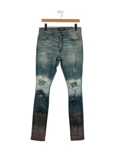 Pre-owned Amiri Skinny Jeans In Blue