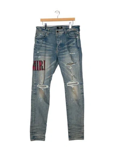 Pre-owned Amiri Skinny Jeans In Blue