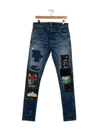 Pre-owned Amiri Skinny Jeans In Blue