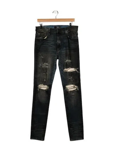 Pre-owned Amiri Skinny Jeans In Gray