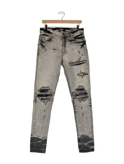 Pre-owned Amiri Skinny Jeans In Grey