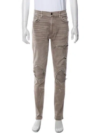 Pre-owned Amiri Skinny Jeans In Neutral