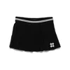 Amiri Black Ma Quad Pleated Miniskirt In Multicolor