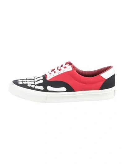 Pre-owned Amiri Skull Canvas Sneakers In Red
